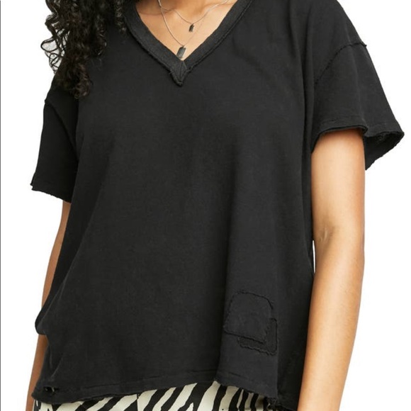 NWOT Free People We The Free Tee | Distressed V-Neck T-Shirt | Small - Picture 10 of 10
